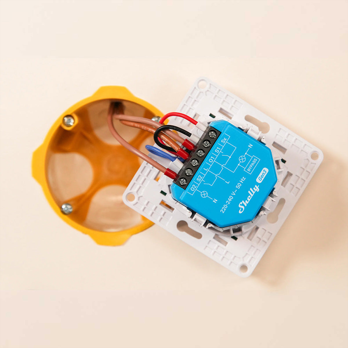 Shelly Schaltaktor 2L Gen3 – Zubehör – WLAN, Bluetooth, 2-Kanal, kein Neutralleiter, 700 W