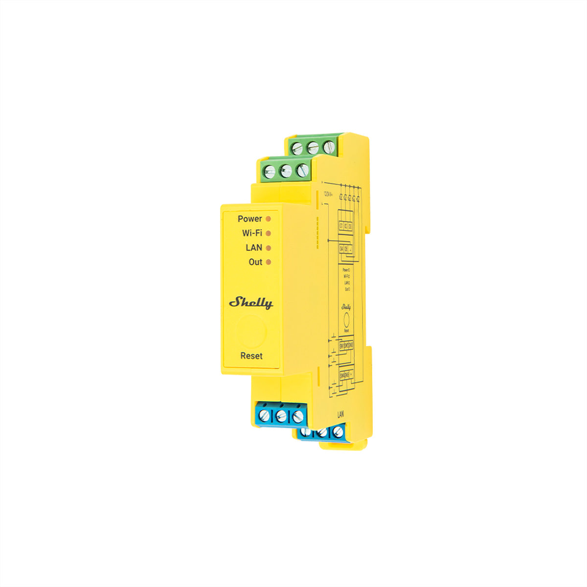 Shelly RGBWW RM – Zubehör – DIN-Schienen-LED-Controller – RGBWW, WLAN/Bluetooth – für Alexa, Google Assistant