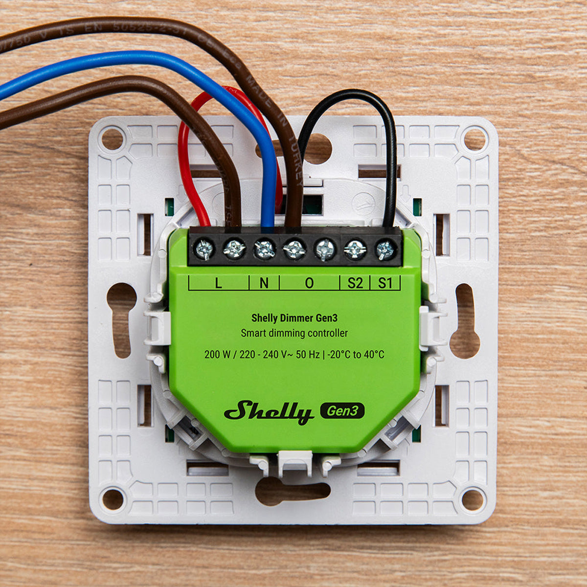 Shelly Dimmer Gen3 – Zubehör – WLAN, Leistungsmessung, 150 W (LED), 200 W (Halogen) – für Amazon Alexa