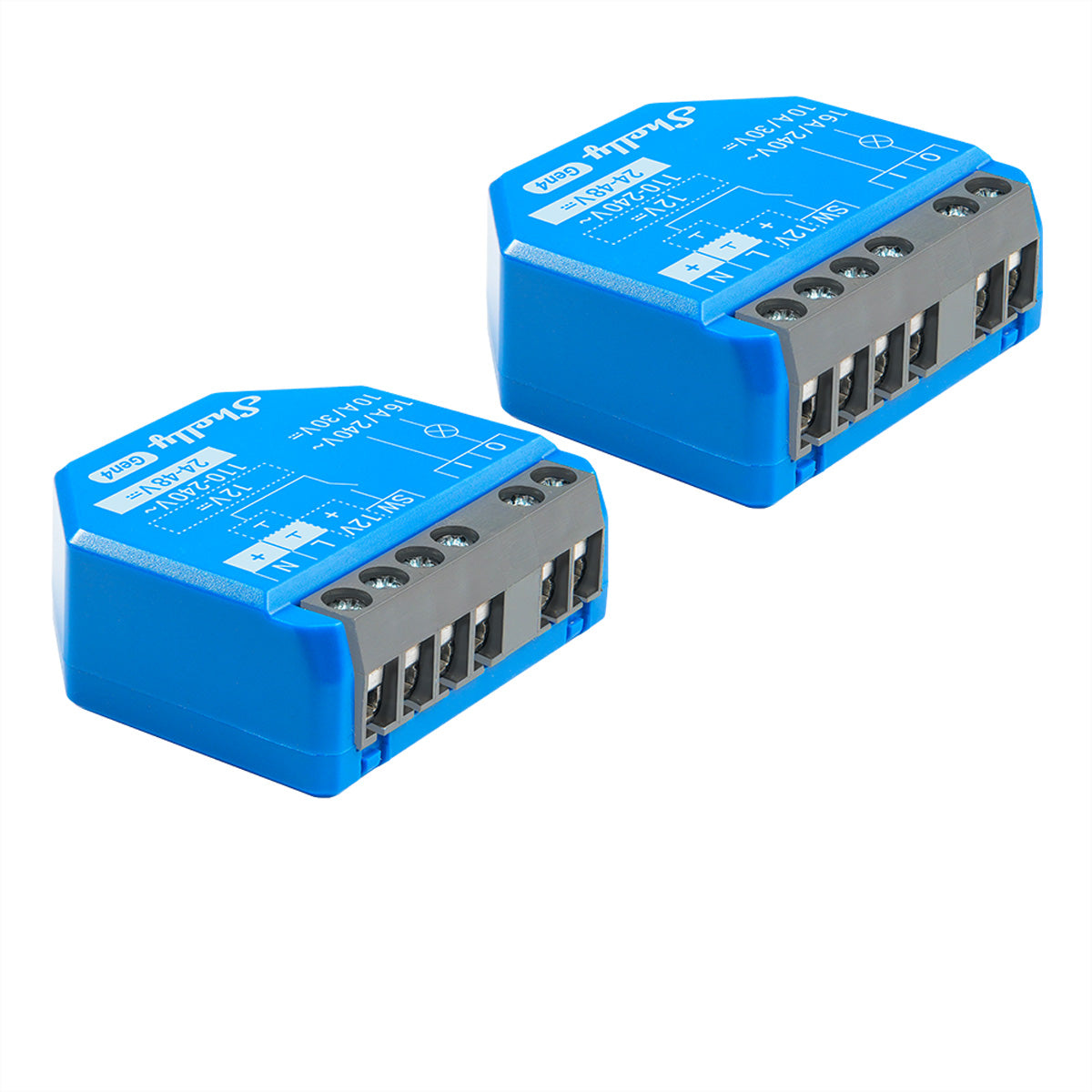 Shelly 1 Gen4 – Smart-Steckdose – WLAN, Bluetooth, Zigbee – für Amazon Alexa, Google Assistant – 2er-Set