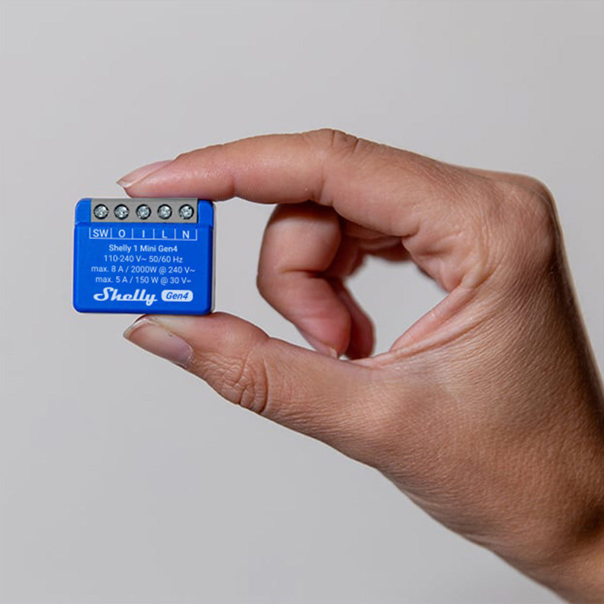 Shelly 1 Mini Gen4 – Smart-Steckdose – WLAN, Zigbee, 8 A – für Amazon Alexa, Google Assistant, Matter
