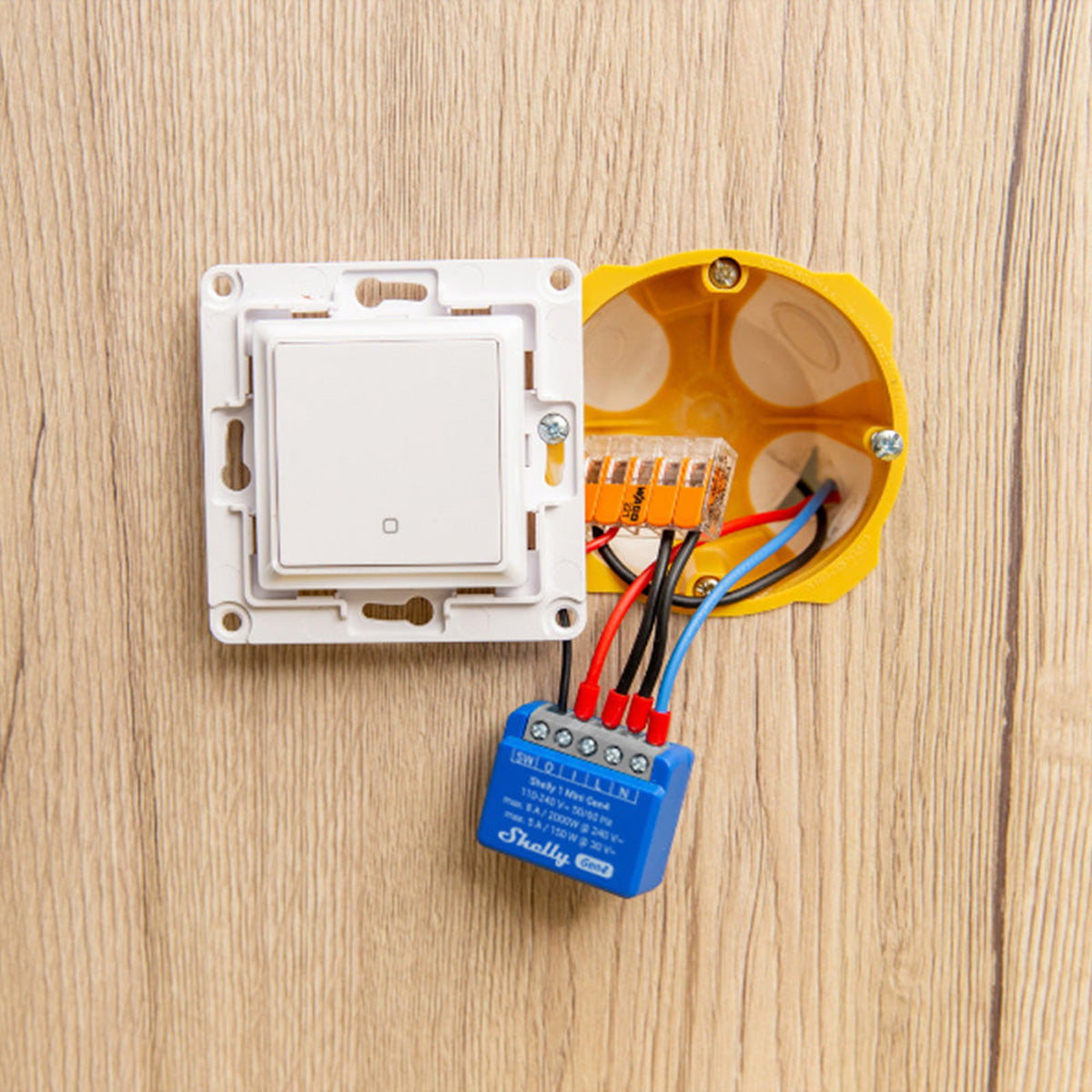 Shelly 1 Mini Gen4 – Schaltaktor – WLAN, Bluetooth, Zigbee, Matter, 8 A, potenzialfrei