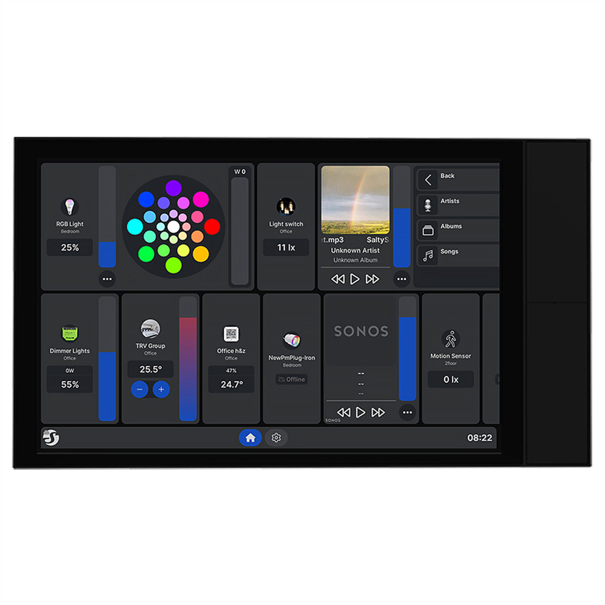 Shelly Wand Display XL – Smart-Display – 10,1" integriertes Relais 1500 W – für Shelly-Geräte