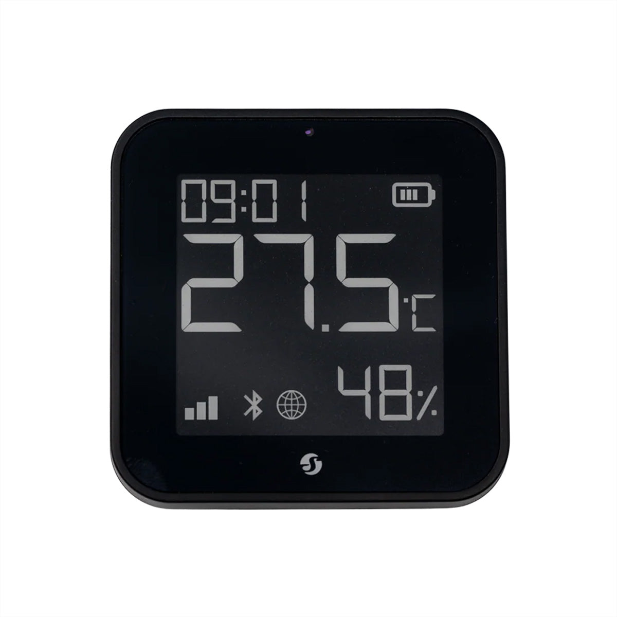 Shelly Luft- & Feuchtdisplay Zigbee – Temperatur- & Feuchtigkeitssensor, Display – Schwarz, für Shelly Geräte