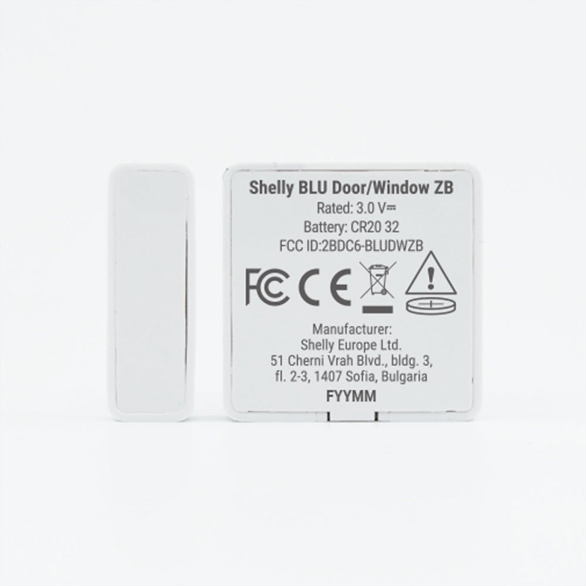 Shelly Tür- & Fenstersensor BLU – Tür-/Fensterkontakt, Zigbee – weiss