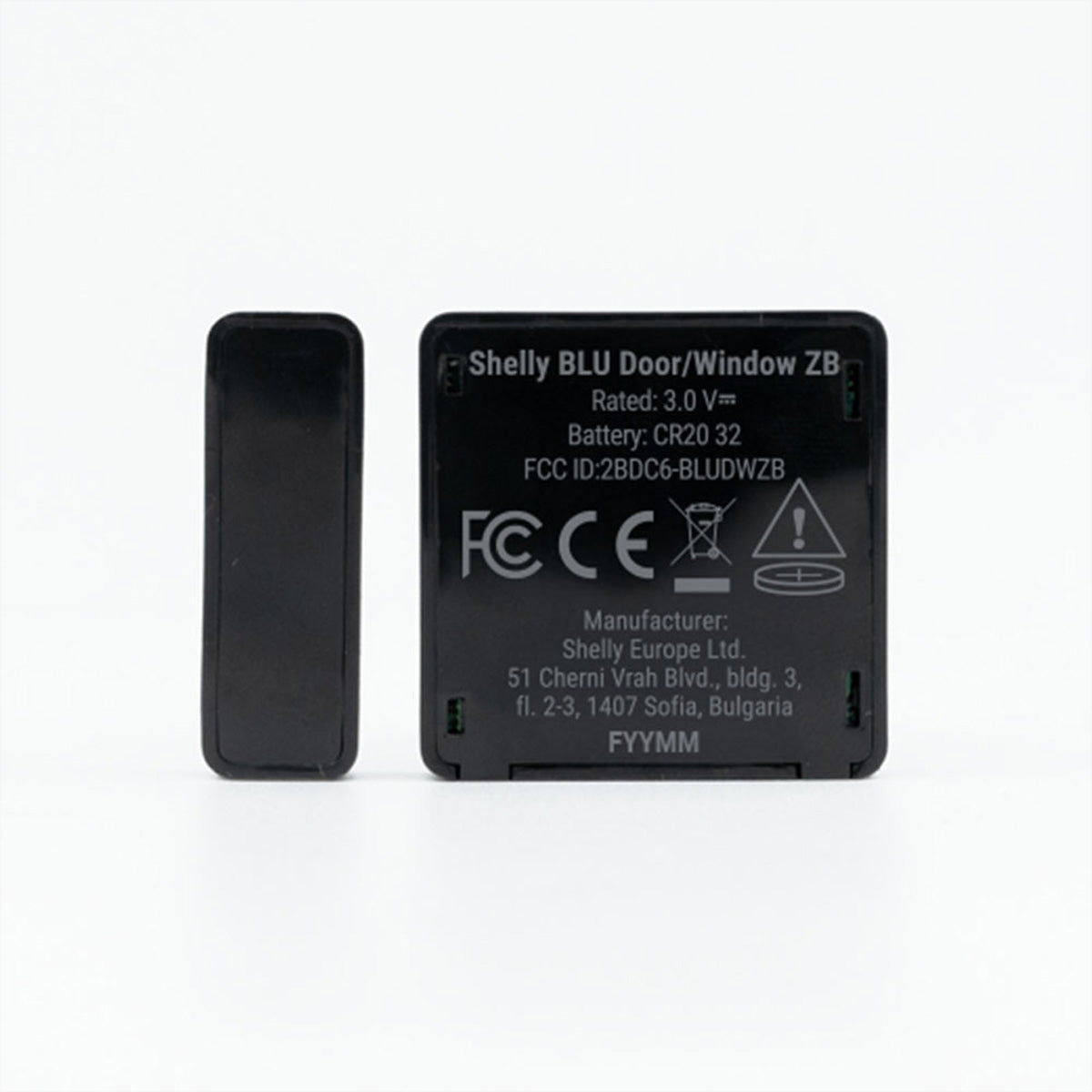 Shelly Tür- & Fenstersensor BLU – Tür-/Fensterkontakt, Zigbee – schwarz