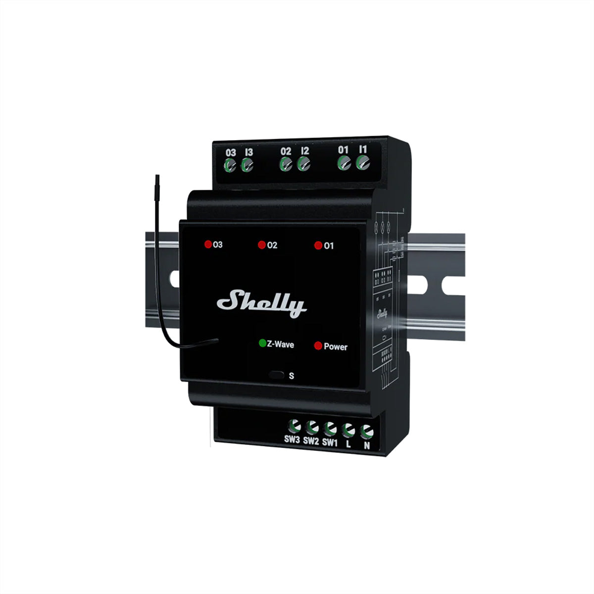 Shelly Wave Pro 3 EU LR – Sensor – Bewegung, Temperatur, Z-Wave LongRange