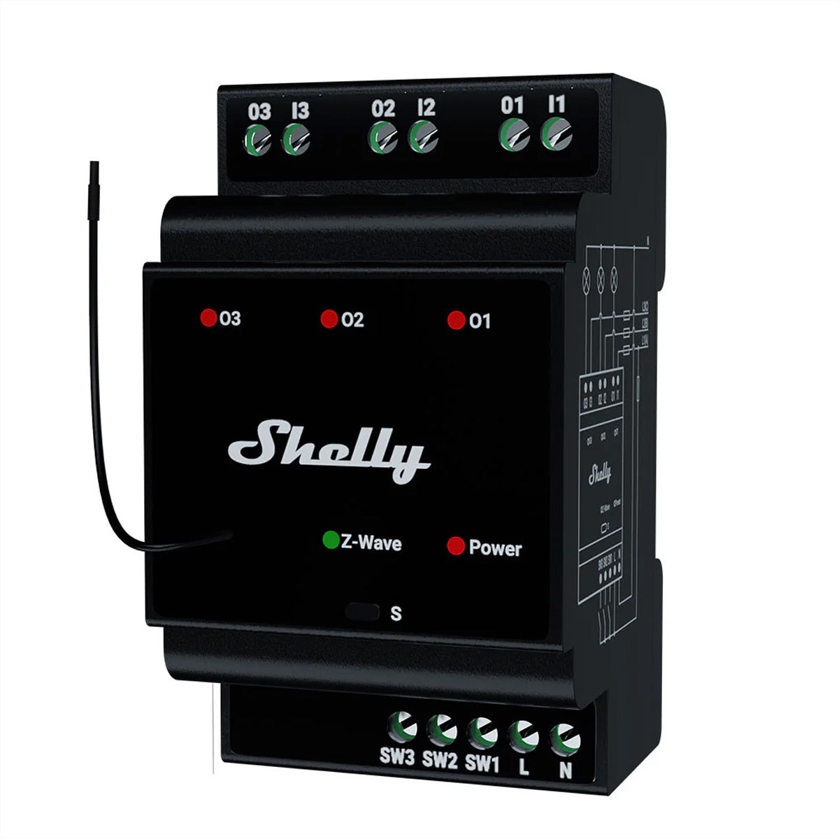 Shelly Wave Pro 3 EU LR – Sensor – Bewegung, Temperatur, Z-Wave LongRange