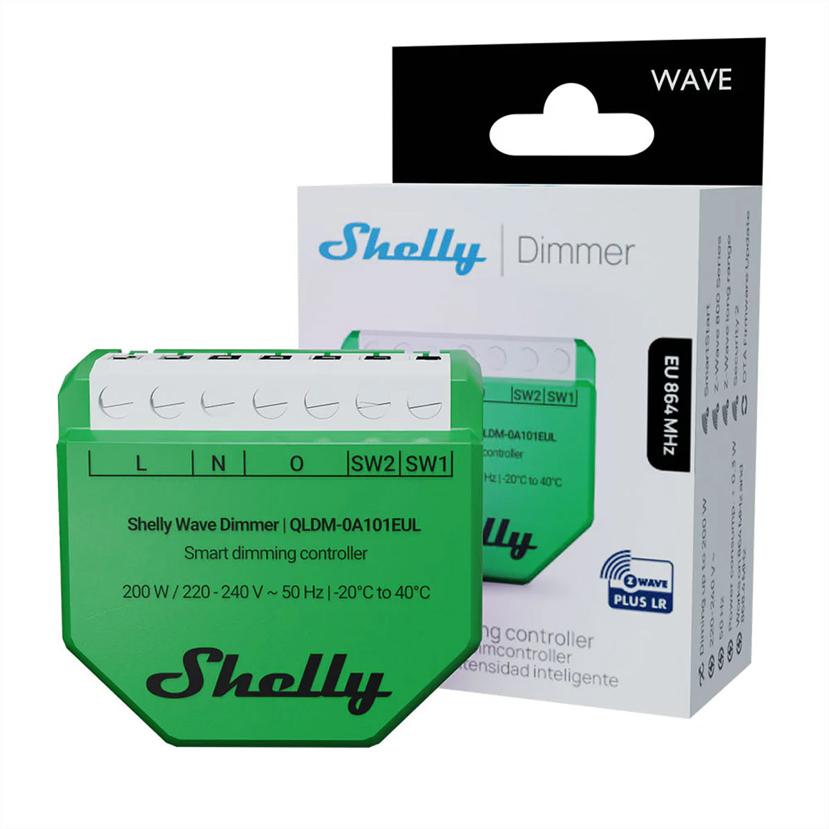 Shelly Wave LR – Dimmaktor – Z-Wave (Long Range), Max. Leistung 200 W