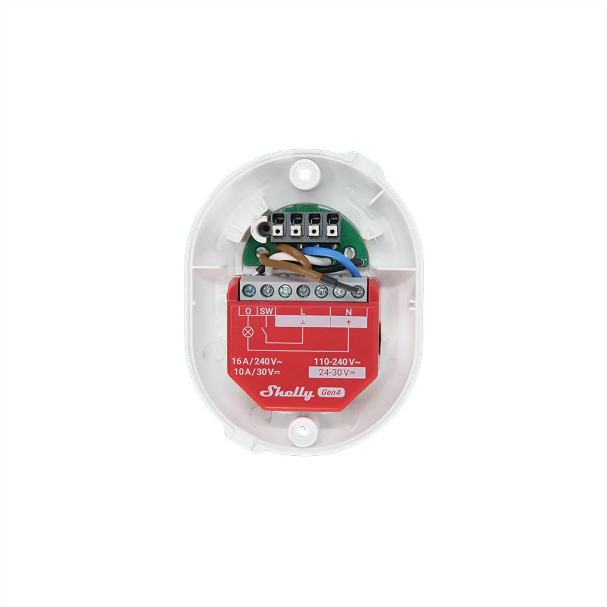 Shelly Button Add-On – Smart-Taster – Bluetooth, konfigurierbar – für Shelly Plus, Gen3 und Gen4 – Weiss