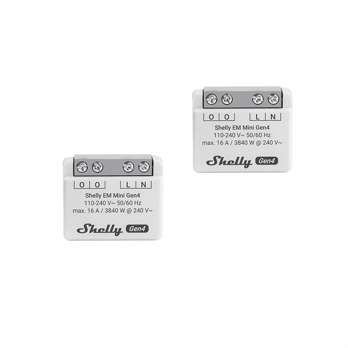Shelly EM Mini Gen4 – Energiezähler – 16 A, WLAN, Zigbee, Bluetooth, Matter – 2er-Set