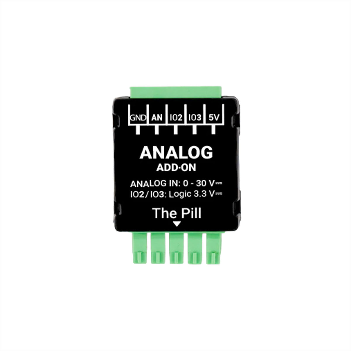 Shelly Analog 0–30 V Add-on – Zubehör – 1 Analoger Eingang, 3,3 V Logikpegel – für The Pill