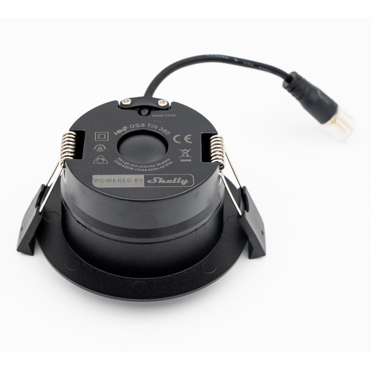 Shelly Smart-Leuchtmittel Hilux DS8 – 360–600 lm, 2200–6000 K, WLAN/Bluetooth, IP44 – Schwarz