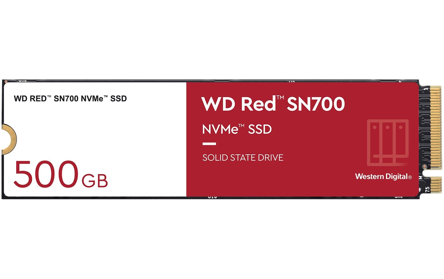 Western Digital WD Red SN700 500 GB – M.2 2280, PCIe 3.0 NVMe, 3430/2600 MB/s, für NAS