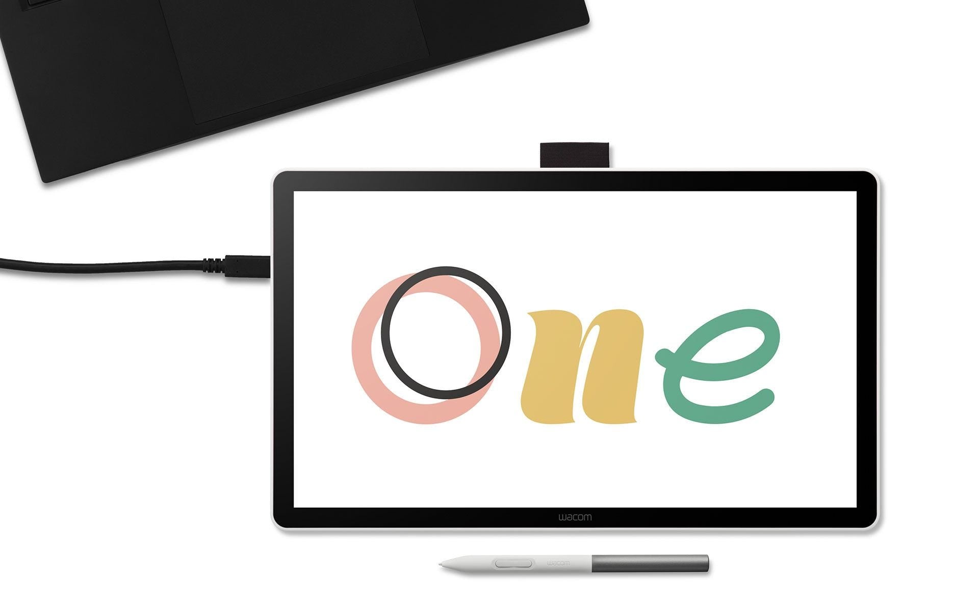 Wacom One 14 – Stift-Display – 14" – 1920 × 1080 (Full HD) – IPS – 4k Druckstufen