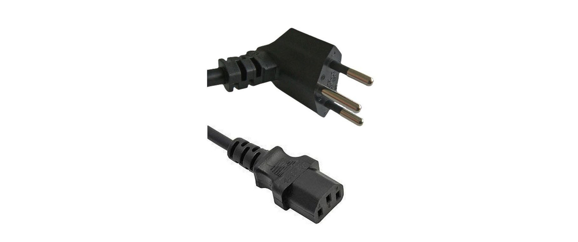 Diggelmann Netzkabel – T12–IEC C13, 5 m, 10 A, abgewinkelt, schwarz