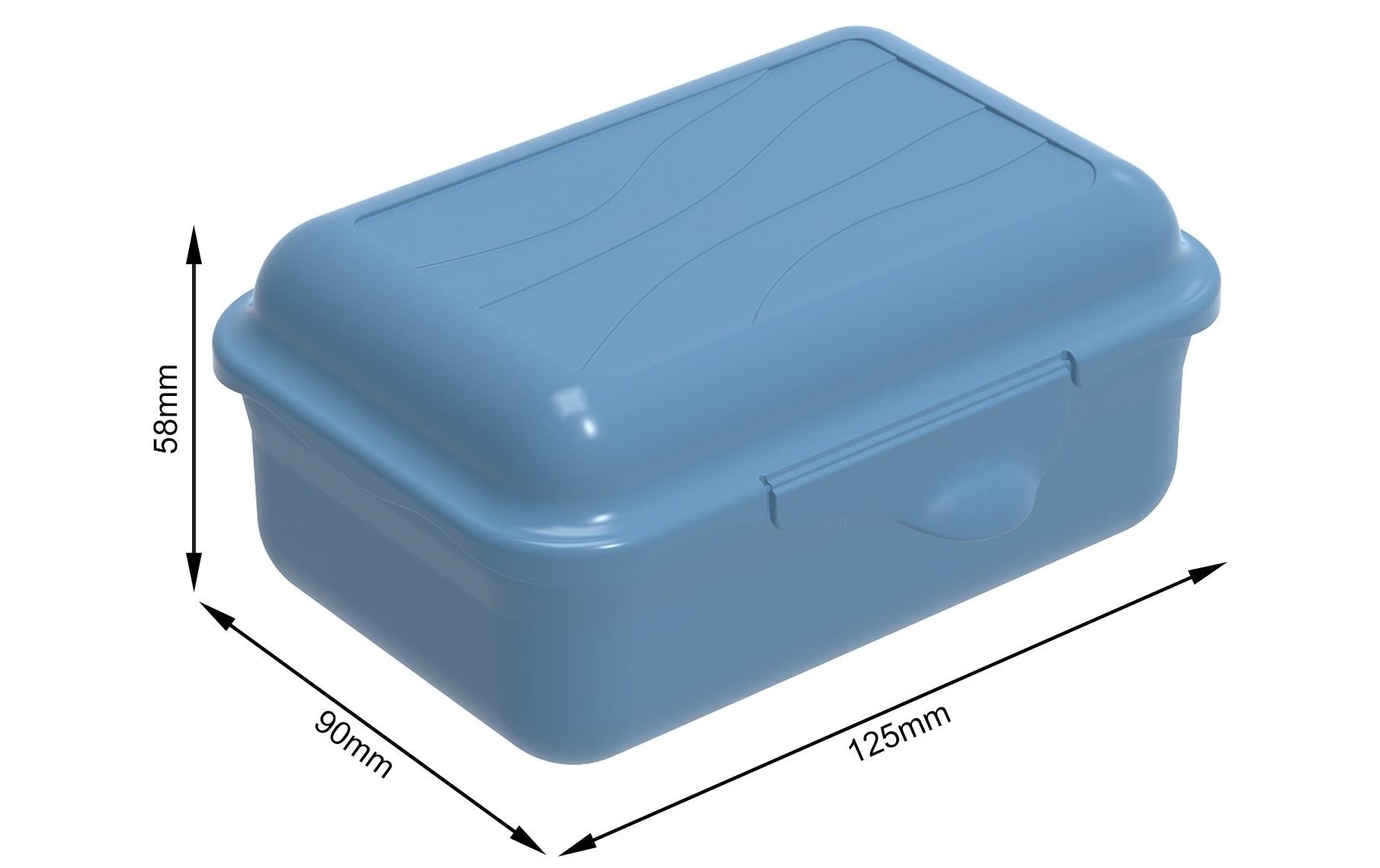 Rotho Lunchbox 400 ml, 12,5 × 9 × 5,8 cm, Polypropylen (PP), blau