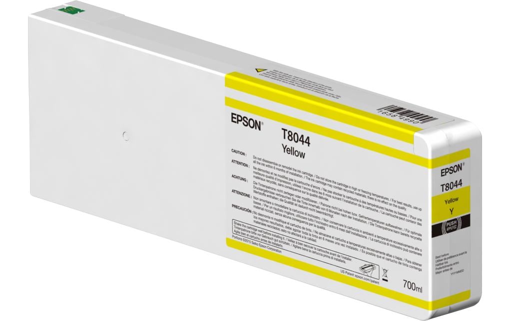 Epson Tintenpatrone T804400 (C13T804400), Gelb, 700 ml – für SureColor SC-P6000, SC-P7000, SC-P9000
