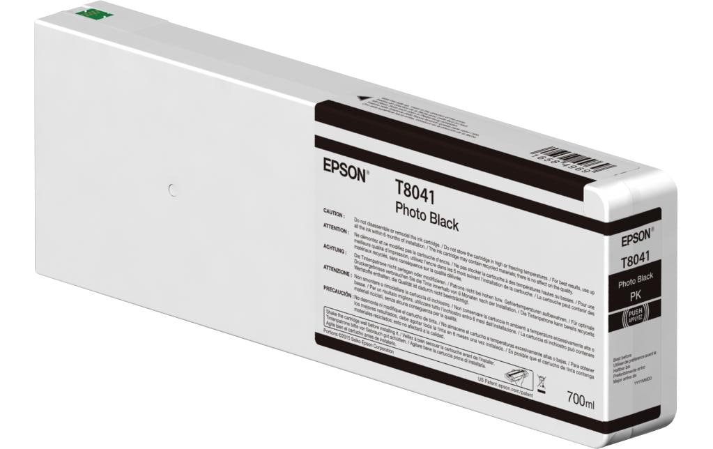 Epson Tintenpatrone T804100 (C13T804100), Schwarz, 700 ml – für SureColor SC-P6000, SC-P7000, SC-P8000 und andere