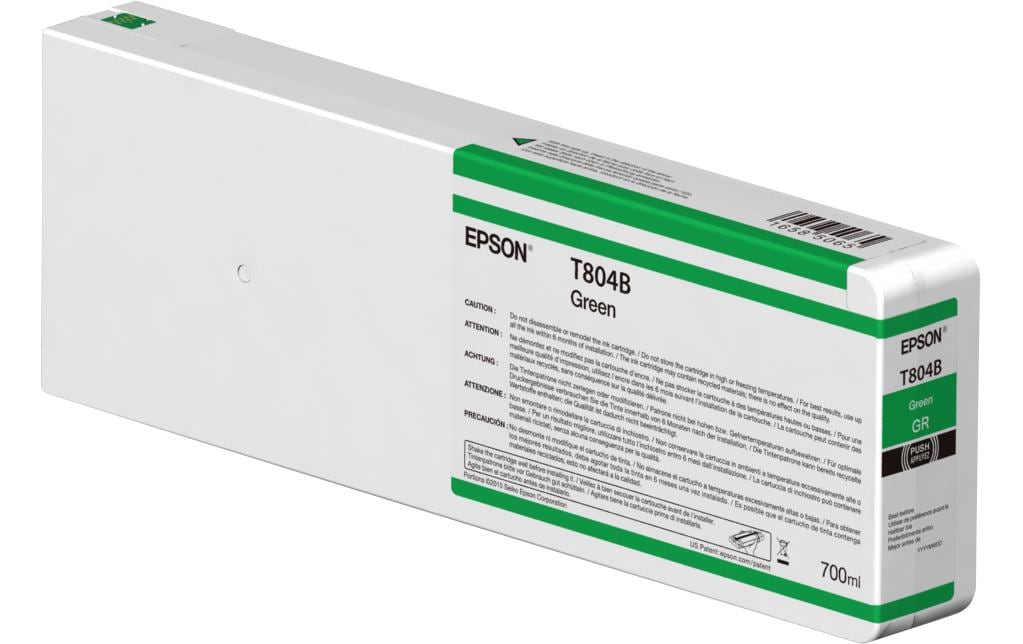 Epson Tintenpatrone T804B00 (C13T804B00), grün, 700 ml, original – für SureColor SC-P7000, SC-P9000 und andere