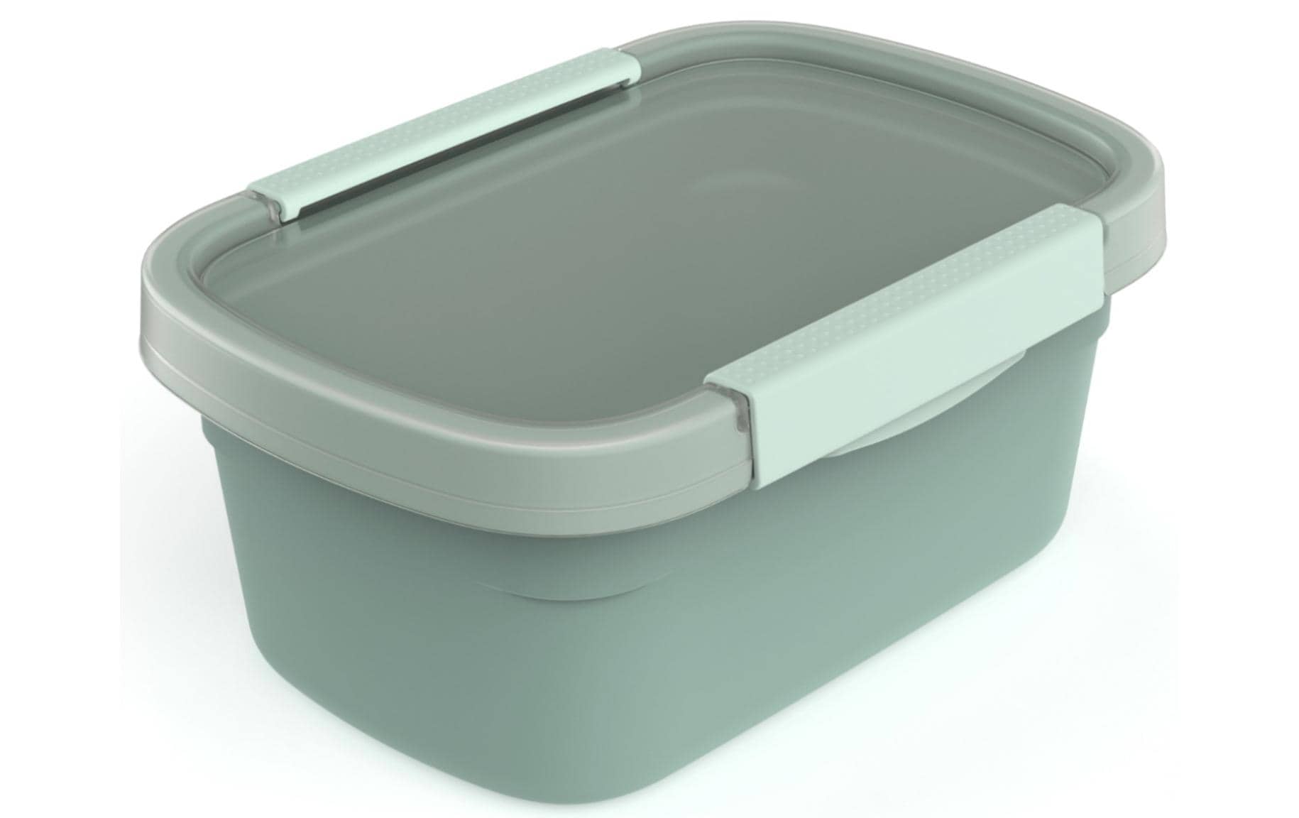 Rotho Kühlschrankdose Clic Eco – 1,5 l – rechteckig – 15 × 9,6 × 22 cm – Kunststoff – Grün