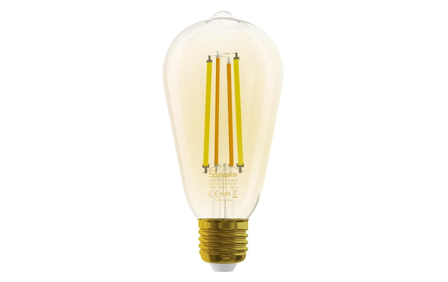 Sonoff Smart-Leuchtmittel E27 ST64 – 1800–5000 K, 700 lm, 7 W, WLAN – für Amazon Alexa – 1 Stk.