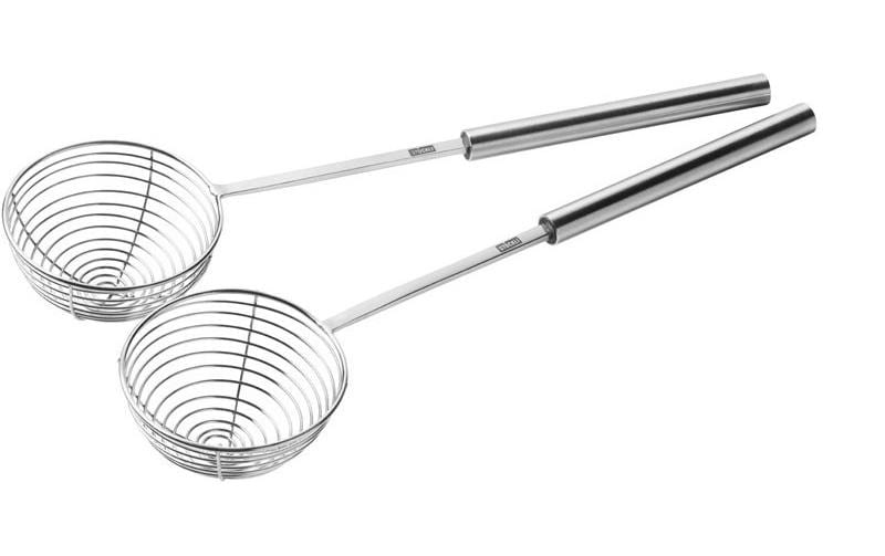 Stöckli Fonduesieb 2 Stk., 24 cm, Edelstahl, Silber