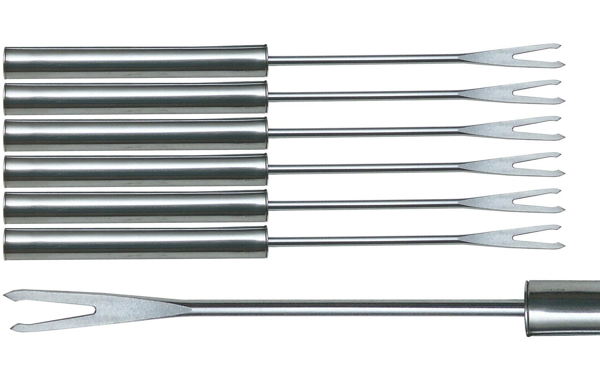 Heidi Cheese Line Fonduegabel Set 6-teilig, 16,5 cm, Edelstahl, Silber
