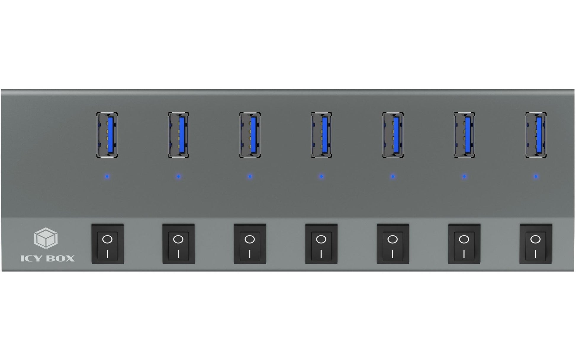 ICY BOX IB-HUB1701-C3 USB-Hub – 7× USB-A, für Windows/Mac