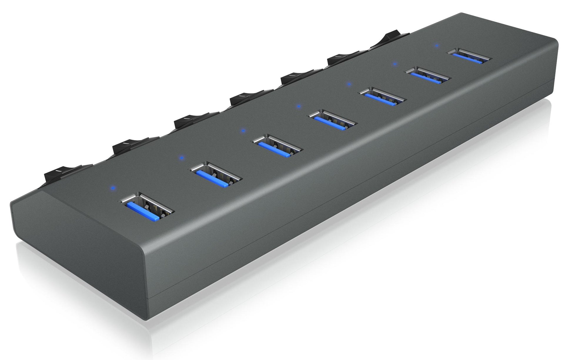 ICY BOX IB-HUB1701-C3 USB-Hub – 7× USB-A, für Windows/Mac
