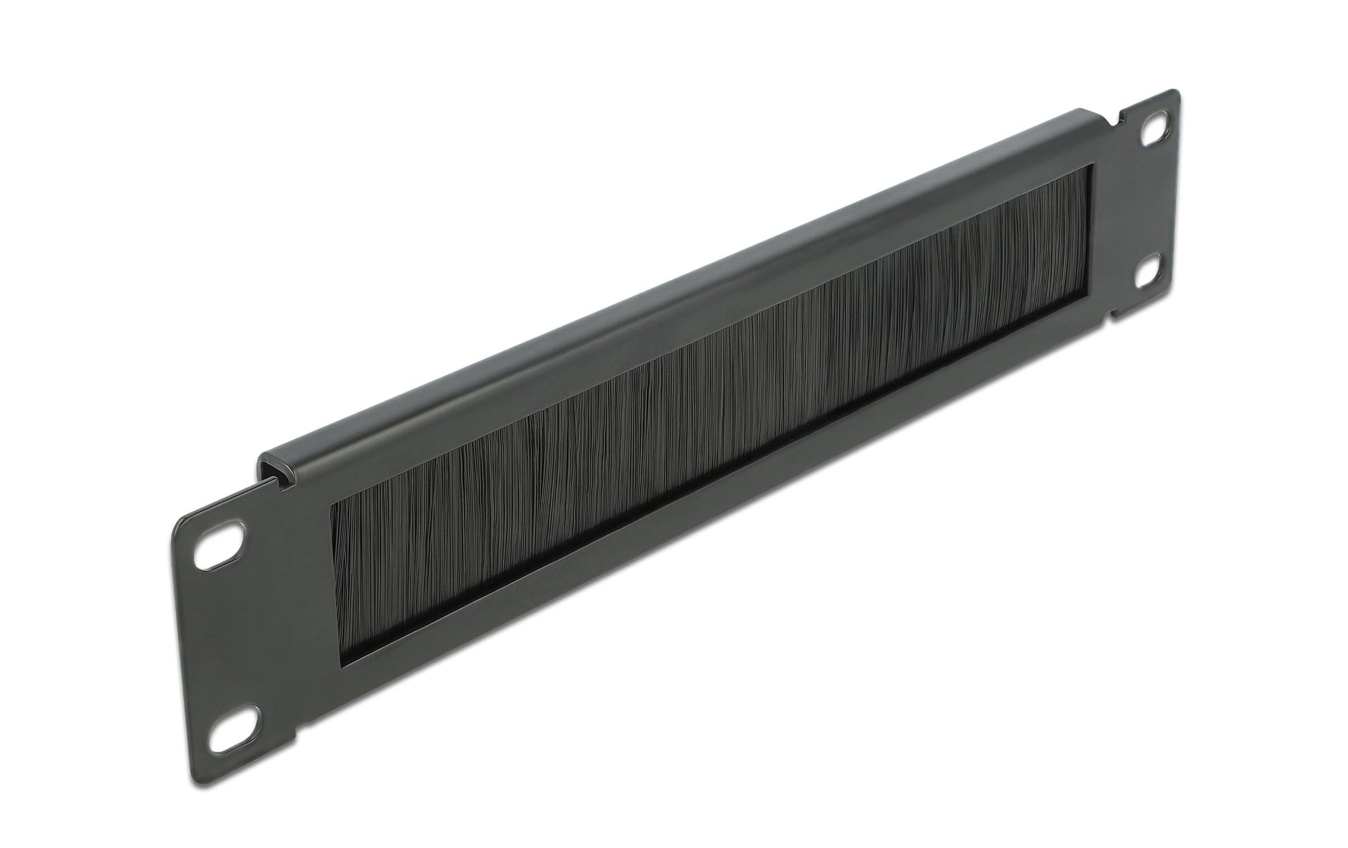 DeLOCK 66287 Bürstenleiste – 19", 1U, Metall, Schwarz, 254×44,2×10 mm