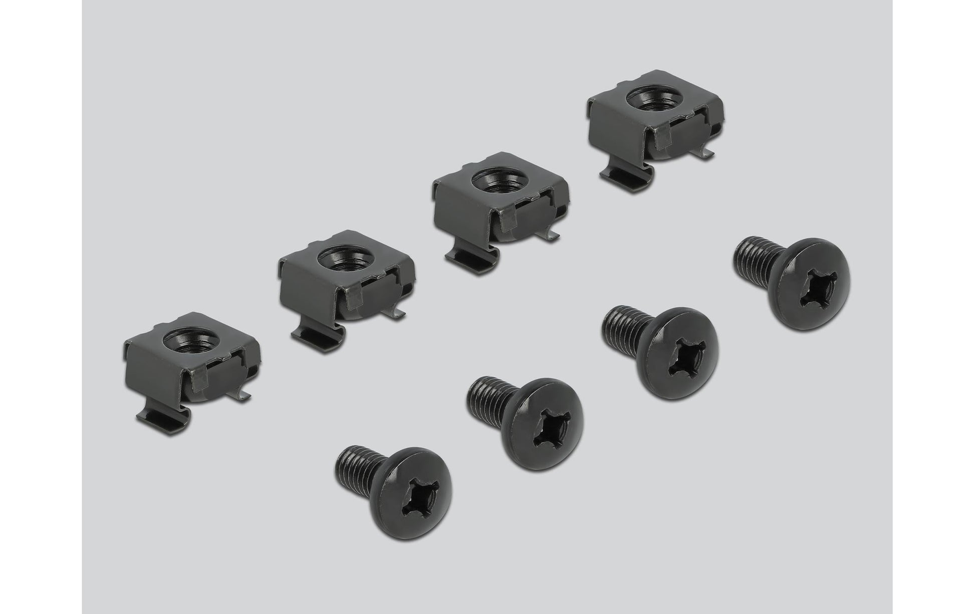 DeLOCK 66287 Bürstenleiste – 19", 1U, Metall, Schwarz, 254×44,2×10 mm