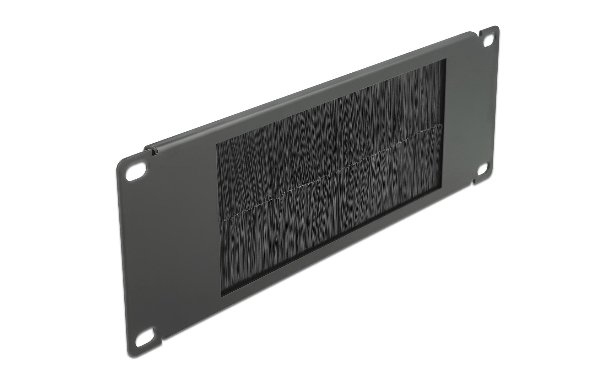 DeLOCK Kabeldurchführung – Schwarz – Metall/Nylon – für 19"-Rack (2U) – 88,5 × 10 × 254 mm