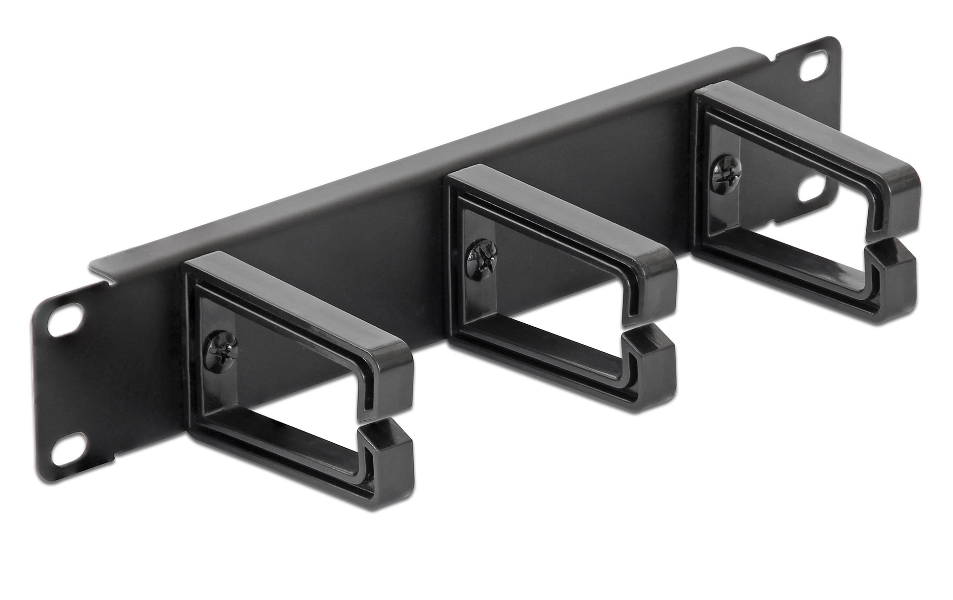 DeLOCK 43342 – Bürstenleiste 19", 1U, Metall, schwarz