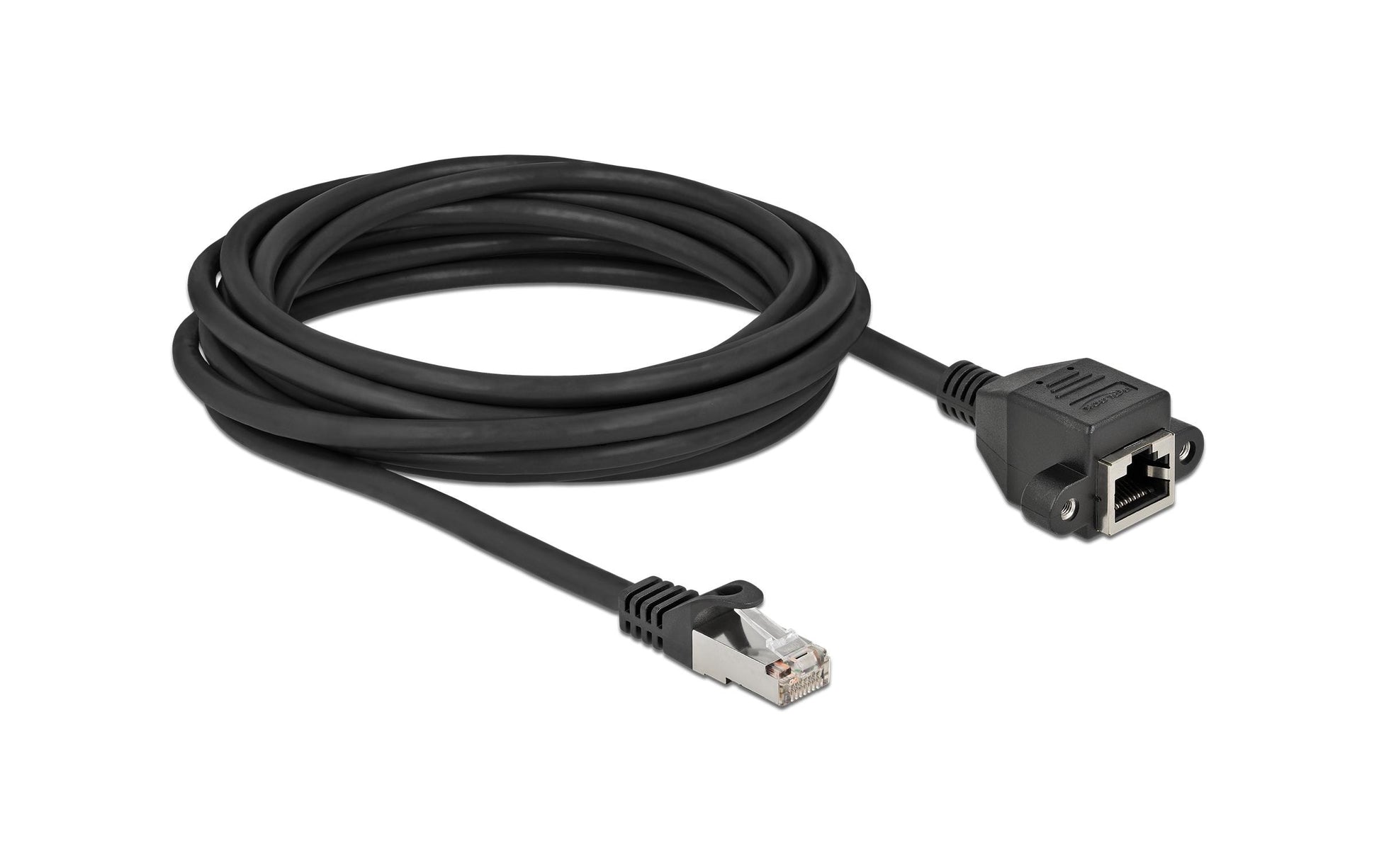 DeLOCK Patchkabel – Cat6A S/FTP, 5 m, Schwarz, LSZH, RJ-45