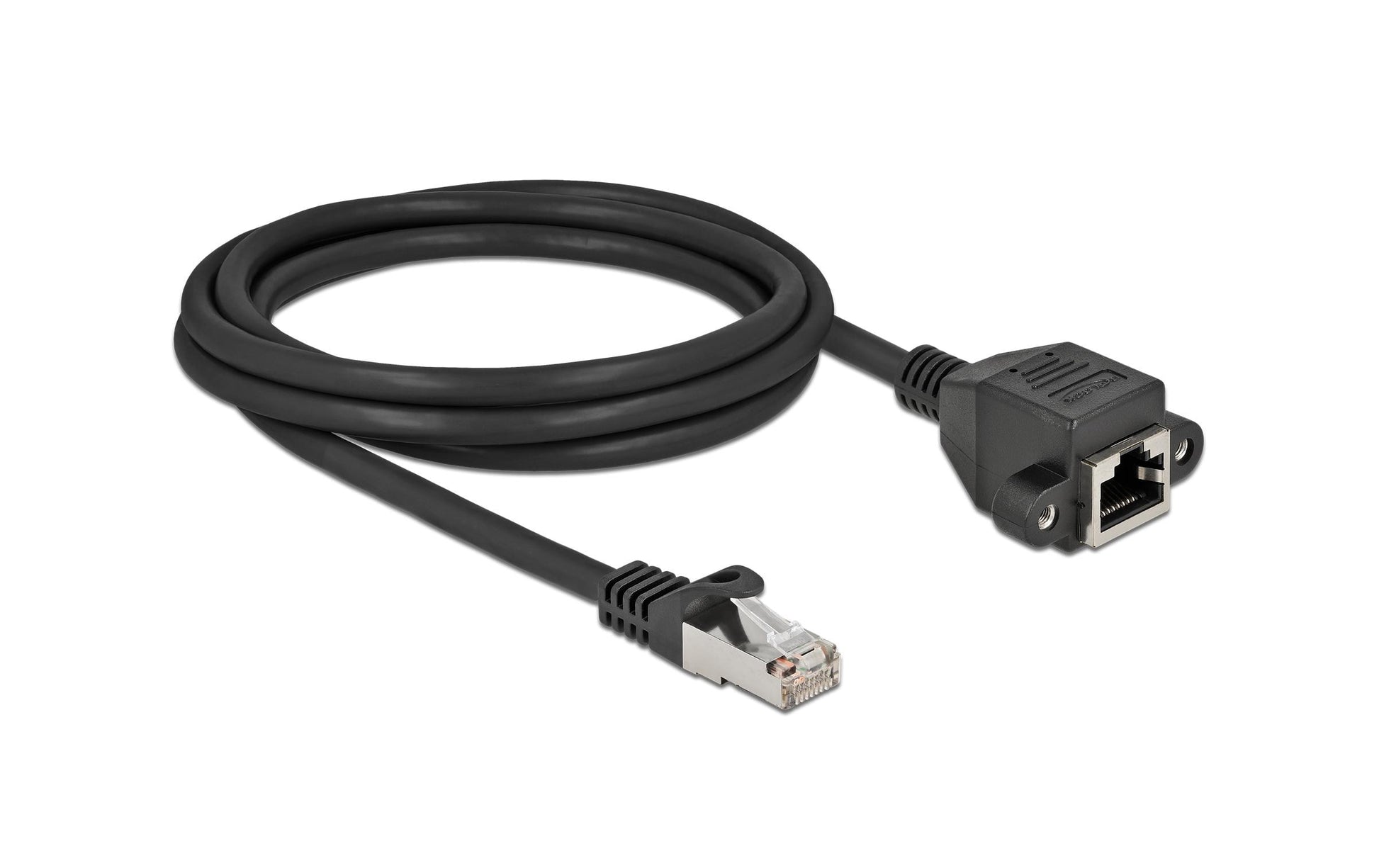 DeLOCK Patchkabel – Cat6A S/FTP, Schwarz, LSZH, RJ-45