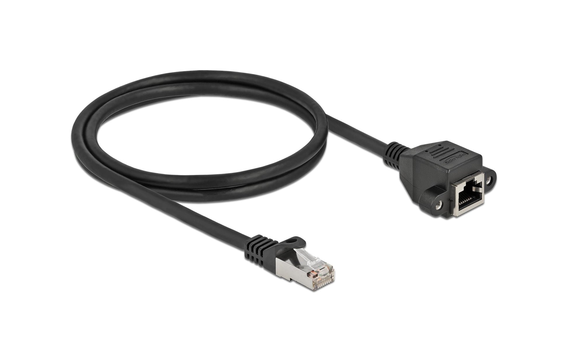 DeLOCK Patchkabel – Cat 6A S/FTP, 1 m, Schwarz, LSZH, RJ‑45