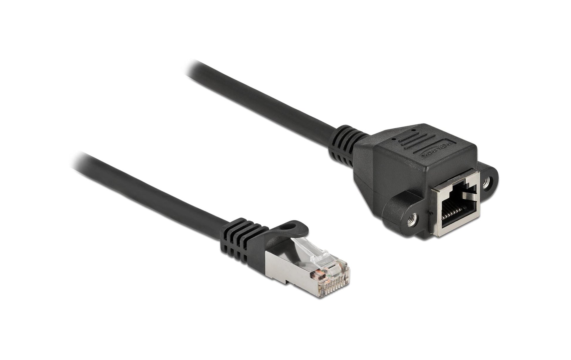 DeLOCK Patchkabel – Cat 6A S/FTP, 0,25 m, Schwarz, LSZH, RJ-45