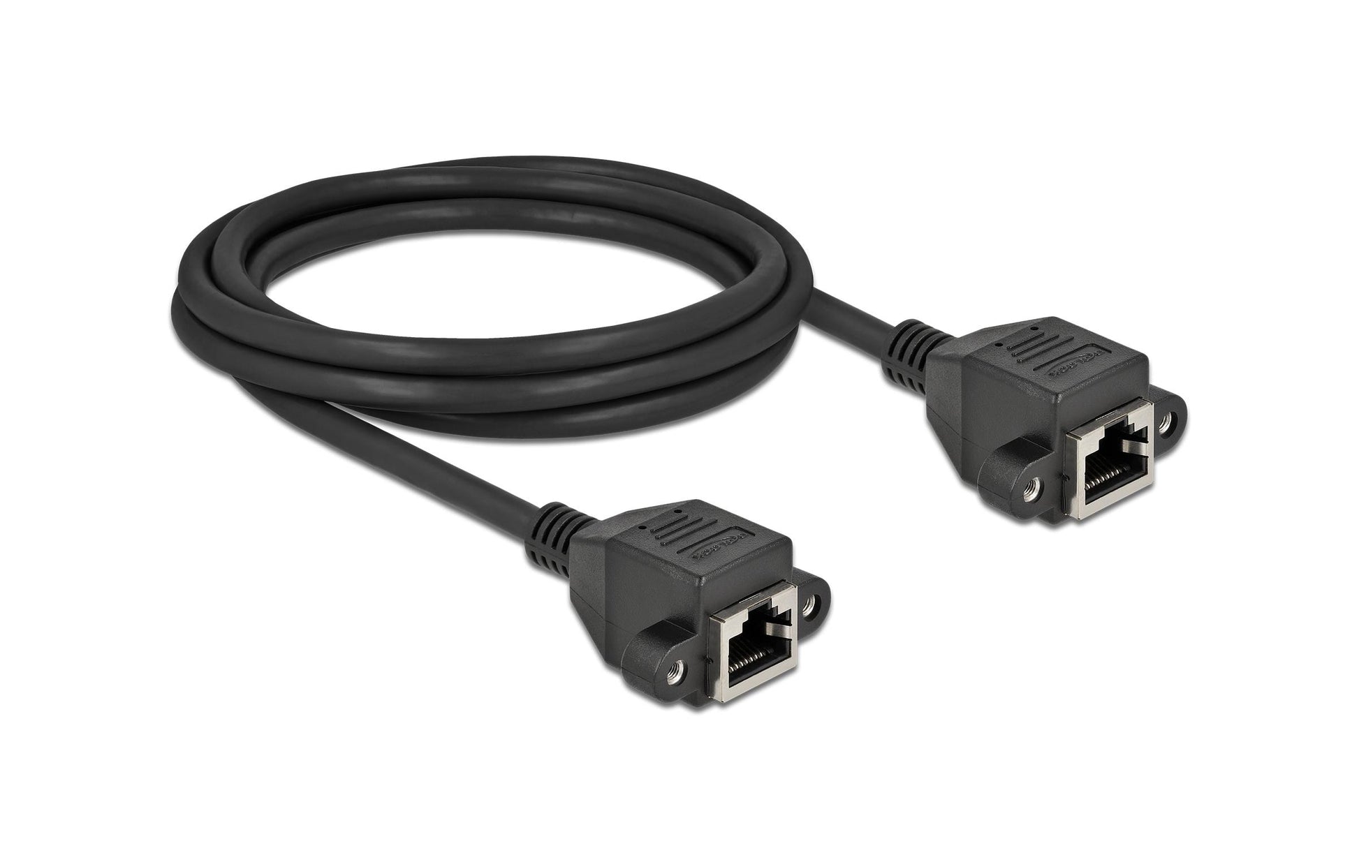 DeLOCK Patchkabel – Cat 6A S/FTP, 2 m, Schwarz, LSZH, RJ‑45