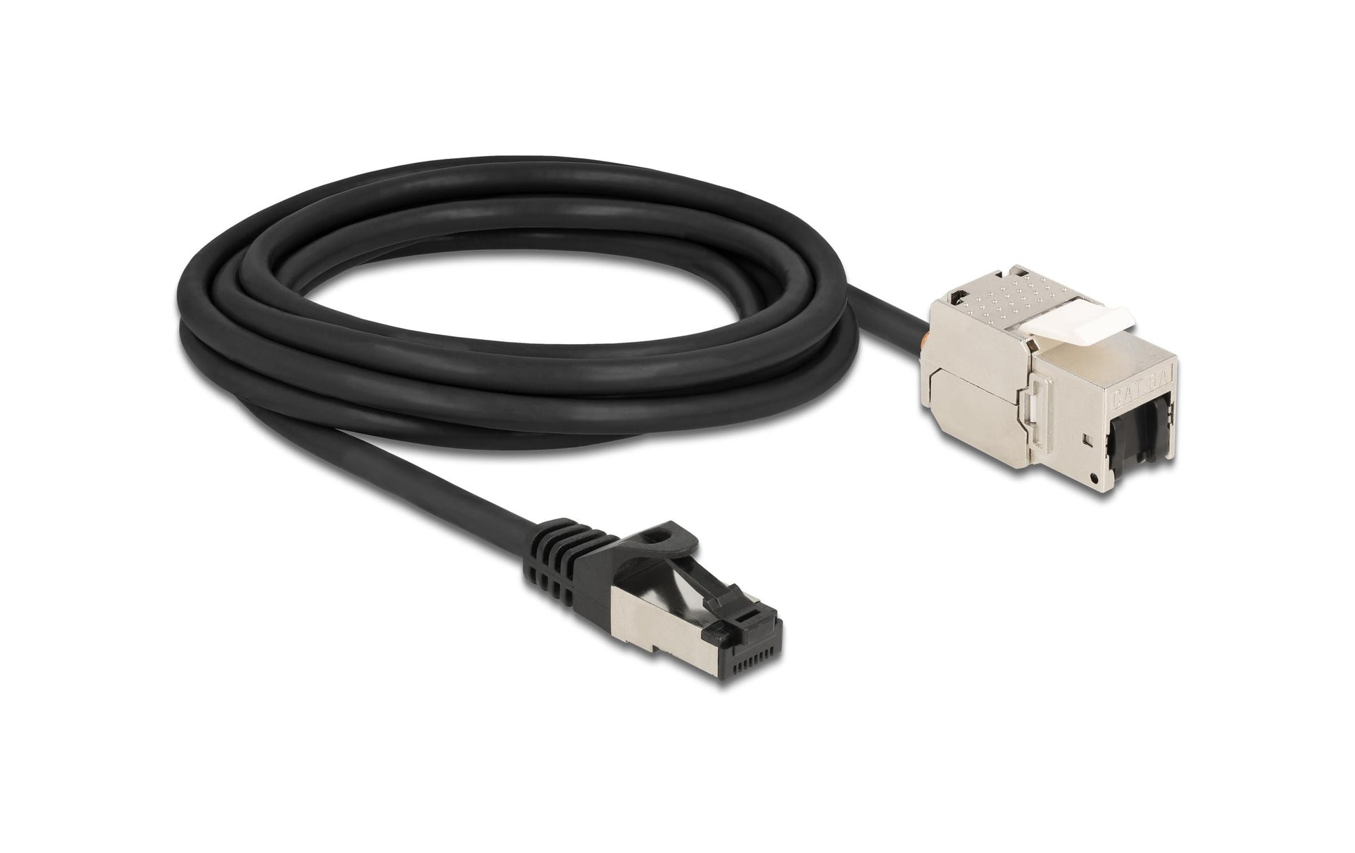 DeLOCK Patchkabel – Cat6A S/FTP, 3 m, Schwarz, RJ‑45