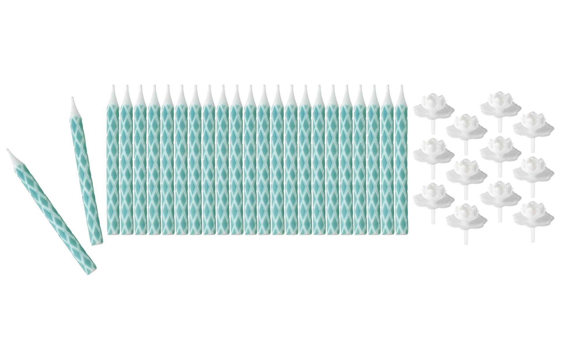 Zenker Geburtstagskerzen Kariert – Weiss – 6 cm – 36 Stk