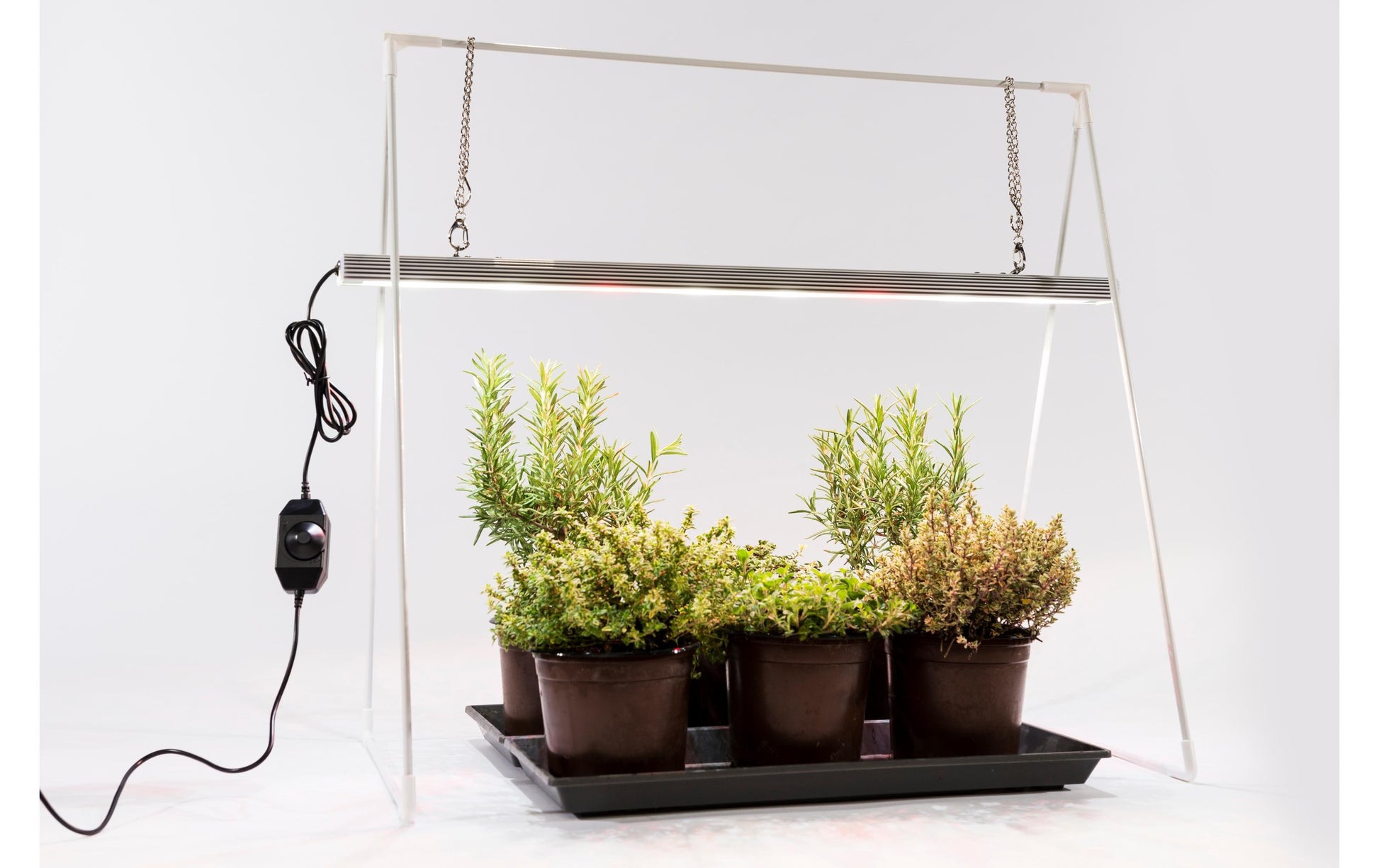 Venso EcoSolutions Pendelleuchte GrowLight Duo – 60 × 30 × 54 cm, 22 W, Neutralweiss, dimmbar, IP54, Silber