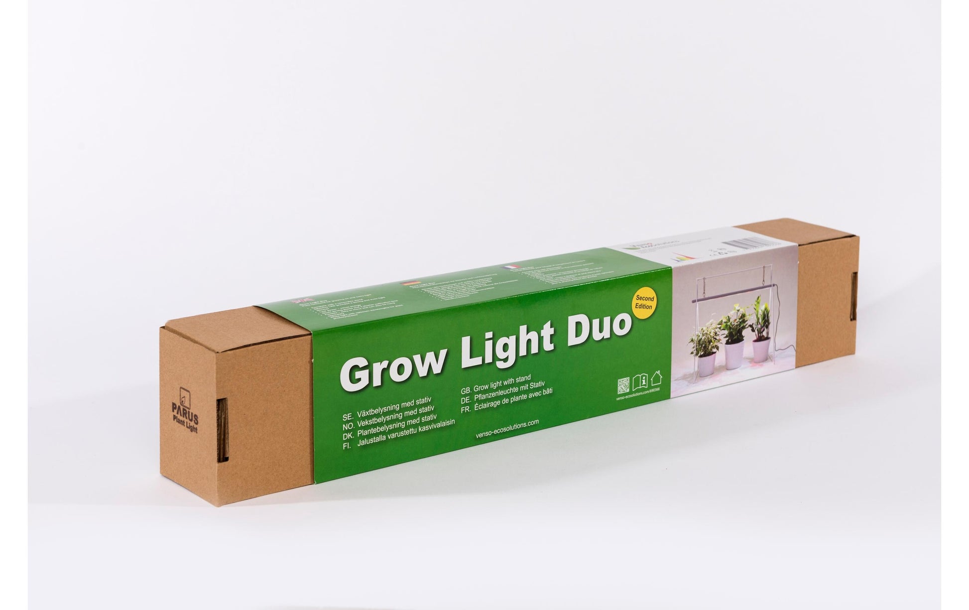 Venso EcoSolutions Pendelleuchte GrowLight Duo – 60 × 30 × 54 cm, 22 W, Neutralweiss, dimmbar, IP54, Silber
