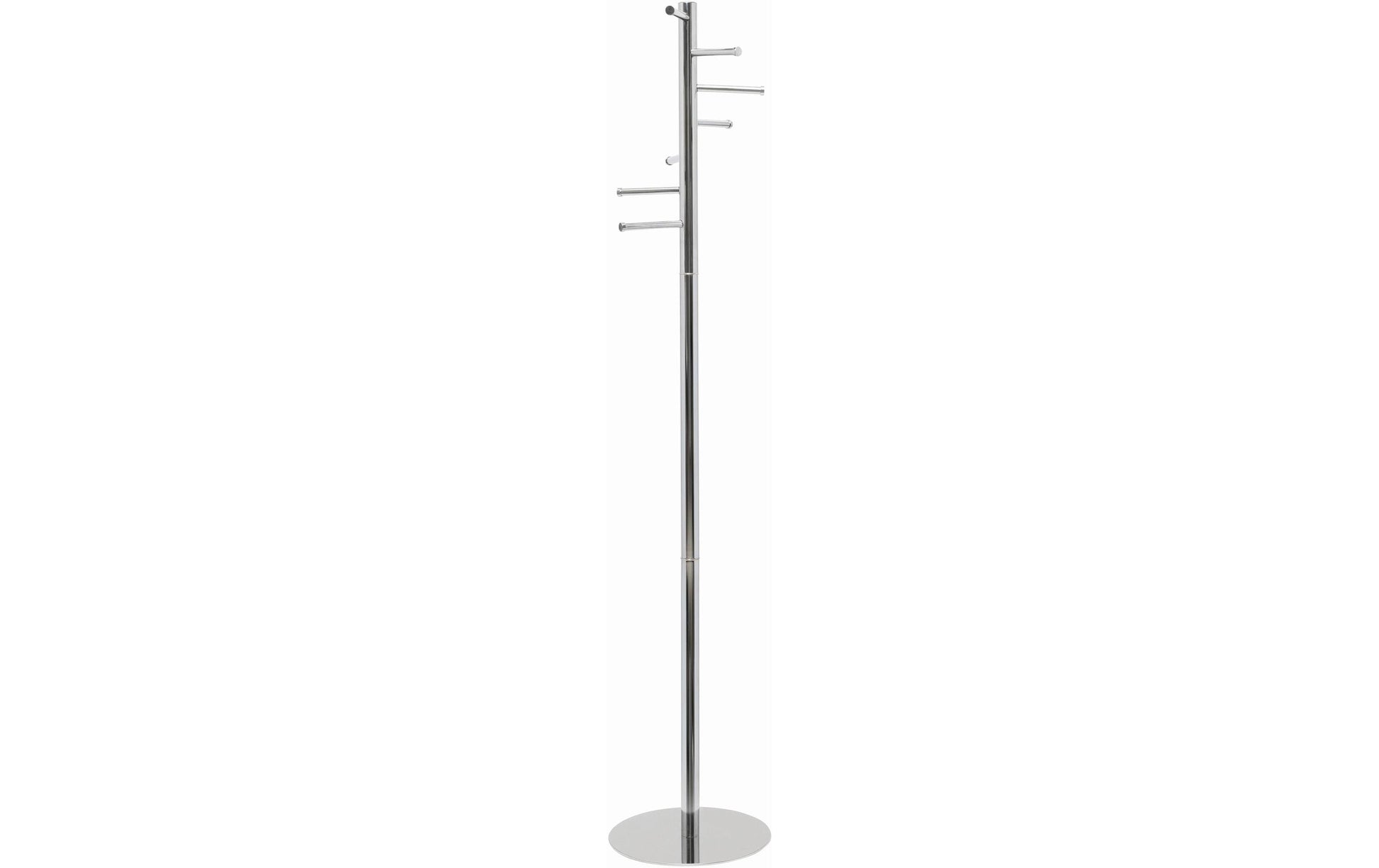 MAUL Calima Garderobenständer (7 Haken) – Stahl – Silber – 1'770 mm