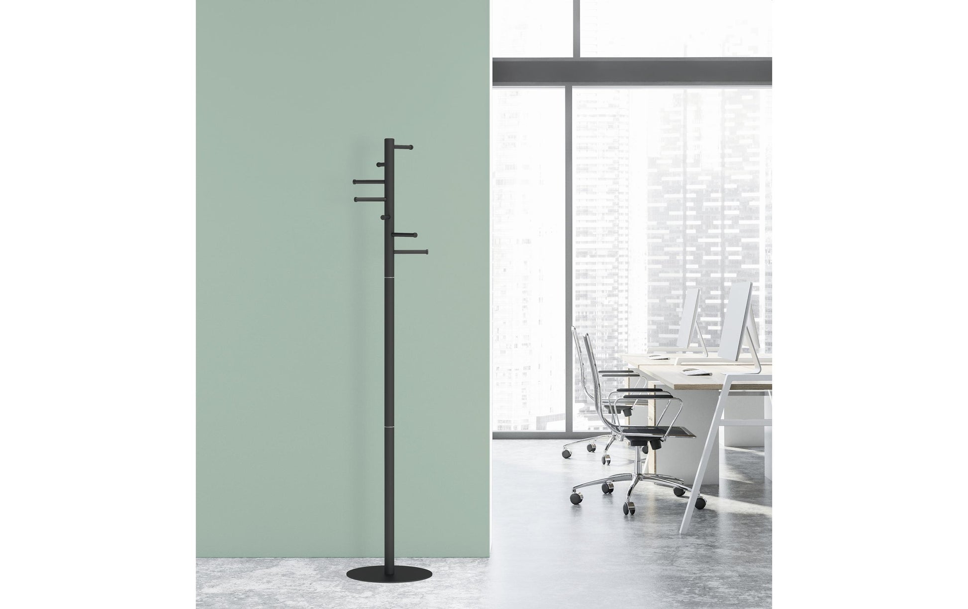 MAUL Garderobenständer – Stahl – Schwarz – 1'770 mm