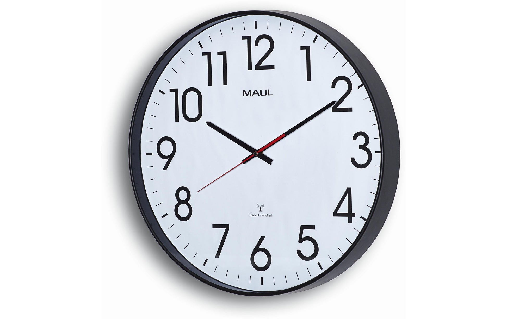MAULclimb Wanduhr – Funk, analog, Ø 47 cm, Schwarz