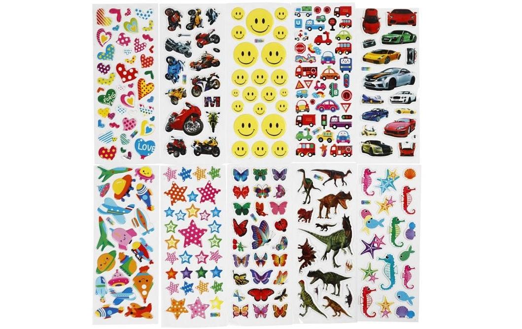 Creativ Company Sticker 3D – mehrfarbig – 20 Bögen, 230145