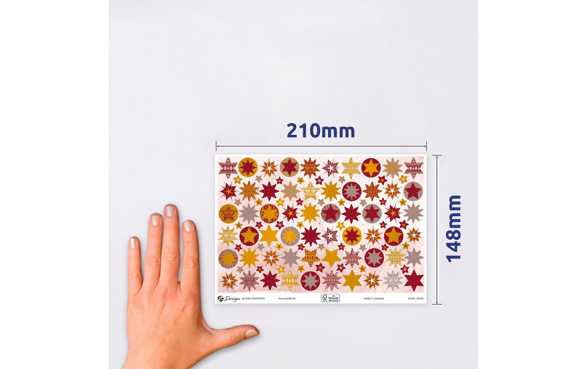 Z-design Avery Zweckform – Sticker, Weihnachten, mehrfarbig, 2 Stk, A5