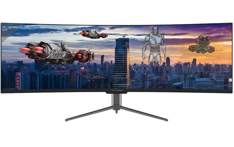 LC-Power LC-M49-DQHD-120-C-Q – Monitor, 49", VA, 120 Hz, 400 cd/m², Gebogen, Adaptive Sync, Schwarz