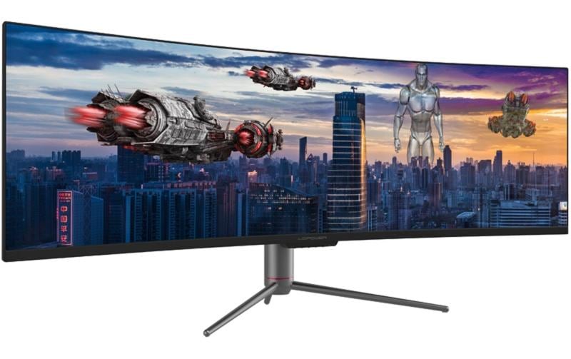 LC-Power LC-M49-DQHD-120-C-Q – Monitor, 49", VA, 120 Hz, 400 cd/m², Gebogen, Adaptive Sync, Schwarz